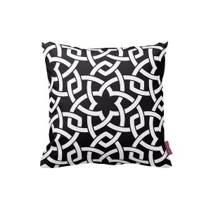 Design-Kissen mit Ornamenten, Schwarz-Weiß