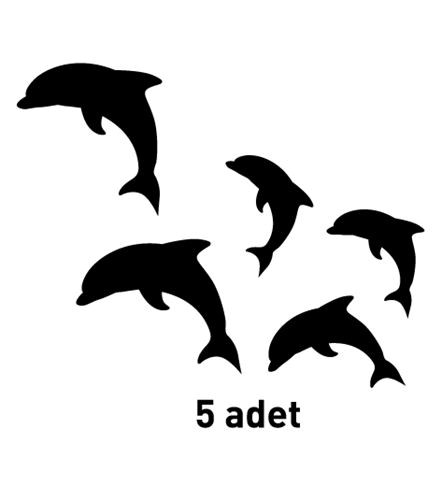 Wandtattoo aus Samt "Dolphins"