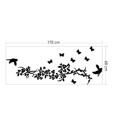 Wandtattoo aus Samt "Poison Love" mit Kristallsteinen