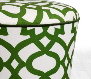 Hocker "Moss" grün-weiß