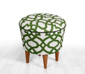 Hocker "Moss" grün-weiß