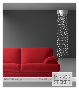 Spiegel-Wandtattoo aus Samt "Break Up"