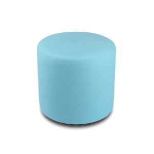 Sitzocker Ottomane Fußhocker Rund Hocker Polsterhocker - türkisblau