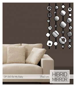 Spiegel-Wandtattoo aus Samt "Be My Baby"