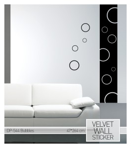 Wandtattoo aus Samt "Bubbles"