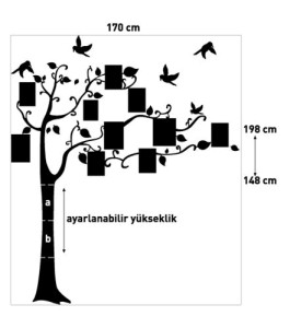 Wandtattoo aus Samt "Lovely Family - 1" - mit Kristallsteinen