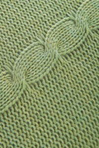 Hochwertiger Strick-Kissenbezug, 43 x 43 cm