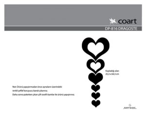 Spiegel-Wandtattoo aus Samt "Dragoste"