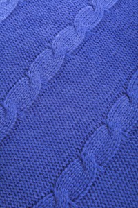 Strick-Kissenbezug mit Zopfmuster, 43 x 43 cm