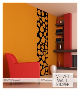 Wandtattoo aus Samt "Stone"