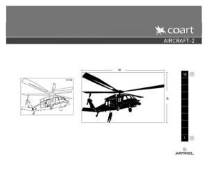 Wandtattoo aus Samt "Aircraft"