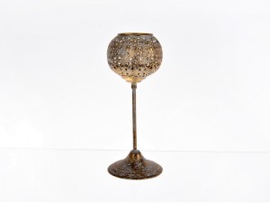 Deko-Kerzenständer aus getrommelt Kupfer mit orientalischen Design