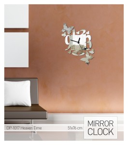 Spiegel Wanduhr "Heaven Time"
