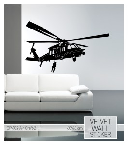 Wandtattoo aus Samt "Aircraft"