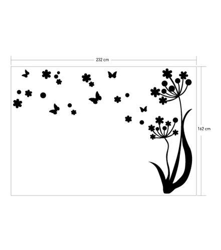 Wandtattoo aus Samt "Pendula"