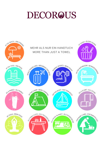 Hamamtuch "Basic" - koral-weiß