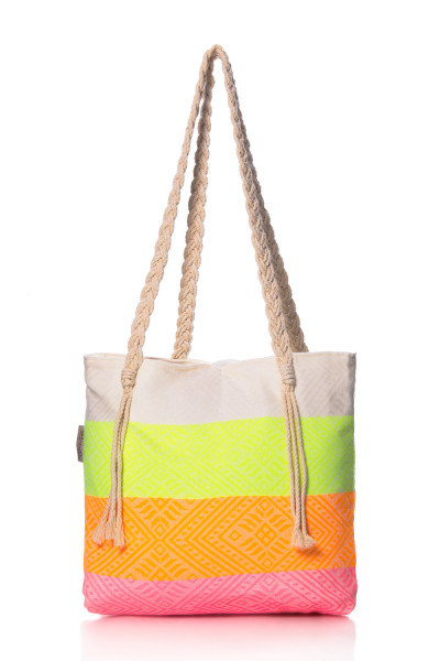 Sem's Design Waves Strandtasche Neon